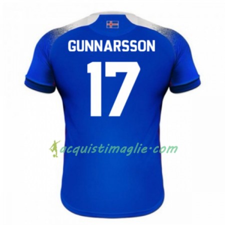 Divisa di Calcio Islanda Gunnarsson 17 Prima Mondiali 2018
